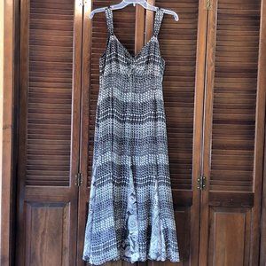 Nine West Brown Silk Patterned Dress